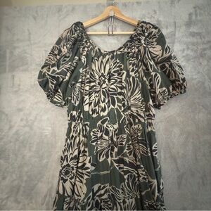 Velvet by Graham & Spencer Dress Raya Printed Silk Cotton Voile Maxi Dress